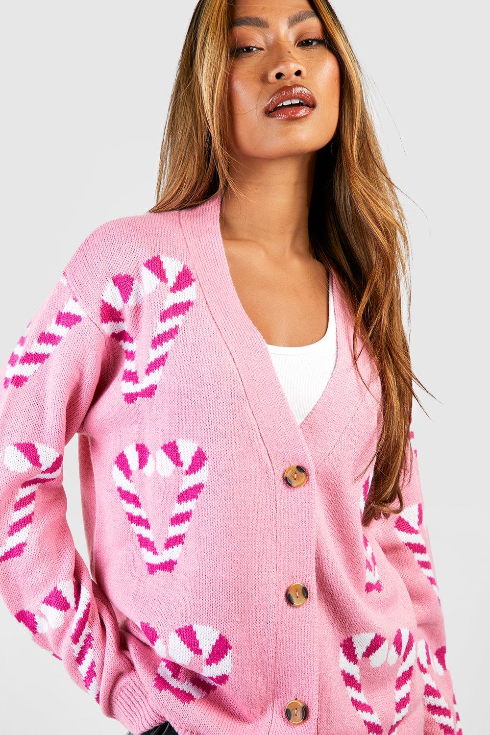 Boohoo sale pink cardigan